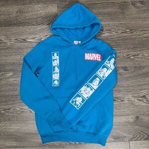 Marvel Mens Avengers Blue Hoodie Sweatshirt Graphic Small
